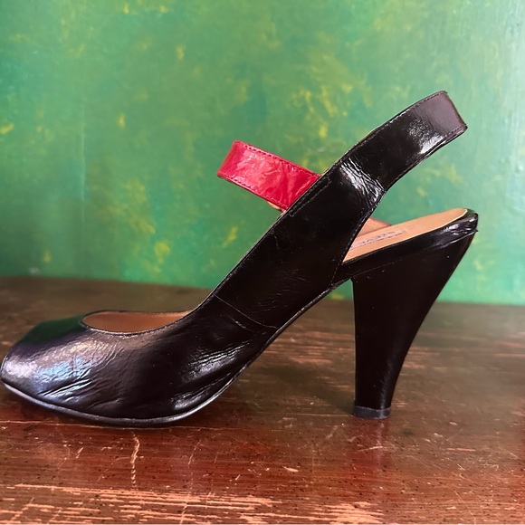 VTG Steve Madden Ninah Women’s Black and Red Patent Heels Sz 9 with Box - Picture 10 of 12